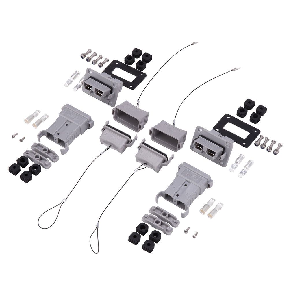 Quick Disconnect Kit for 50 Amp, IP68 Waterproof Applications: Ideal for Battery Connections in Winches and Towing Systems(SJ50X-wire to Wire)