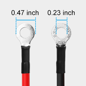 2Pcs 50Amp 10Awg Battery Quick Connect Electric Forklift Cable with O Ring Terminal，32cm/1ft with Quick Connector for Carts, Sightseeing Car, Batteries, Motors,Tractors（Grey）